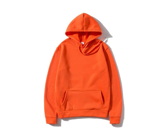 Cotton Fleece Solid Color Hoodie Sweatshirt - cas7m