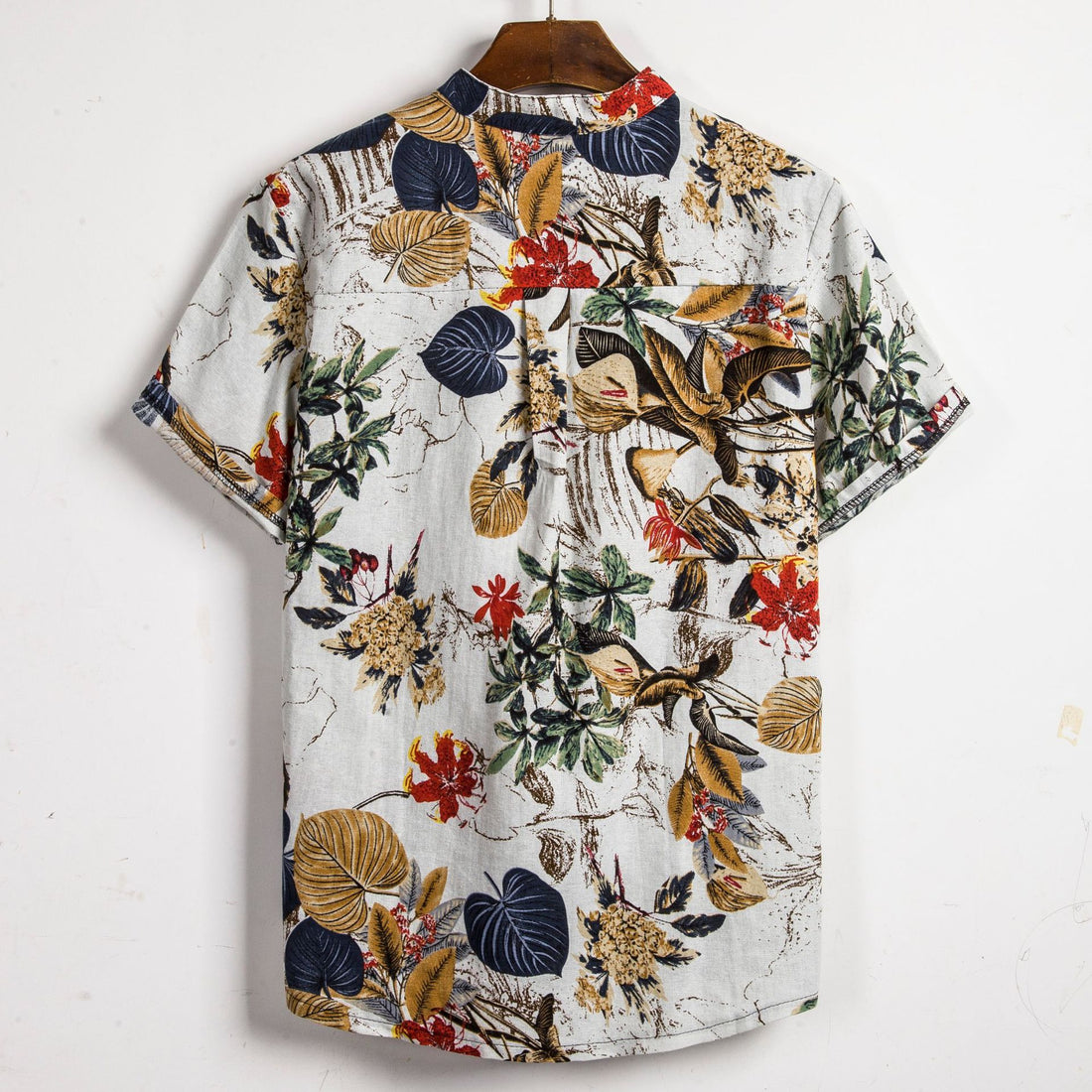 Slim shirt men contrast color printing shirt men - cas7m