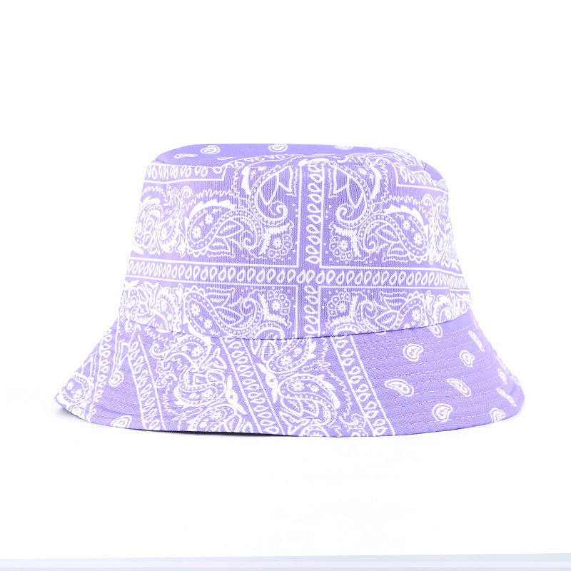 Unisex Cotton Polyester Grid Print Wide Brim Bucket Hat - cas7m