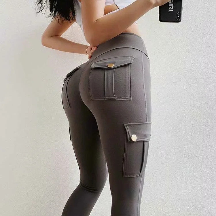 Skinny slim high elastic gym pants - cas7m