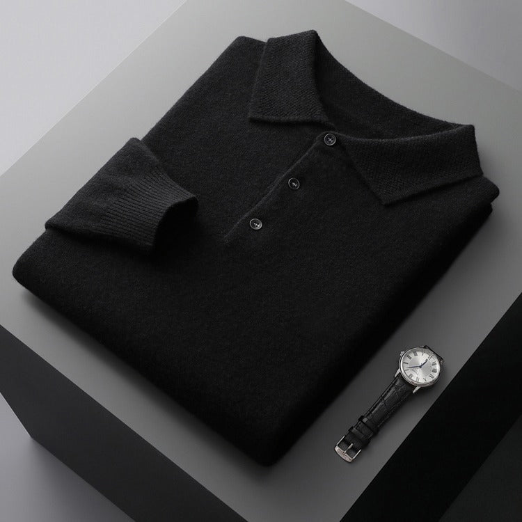 Men's Business Casual Long Sleeve Pullover Cashmere Sweater - cas7m