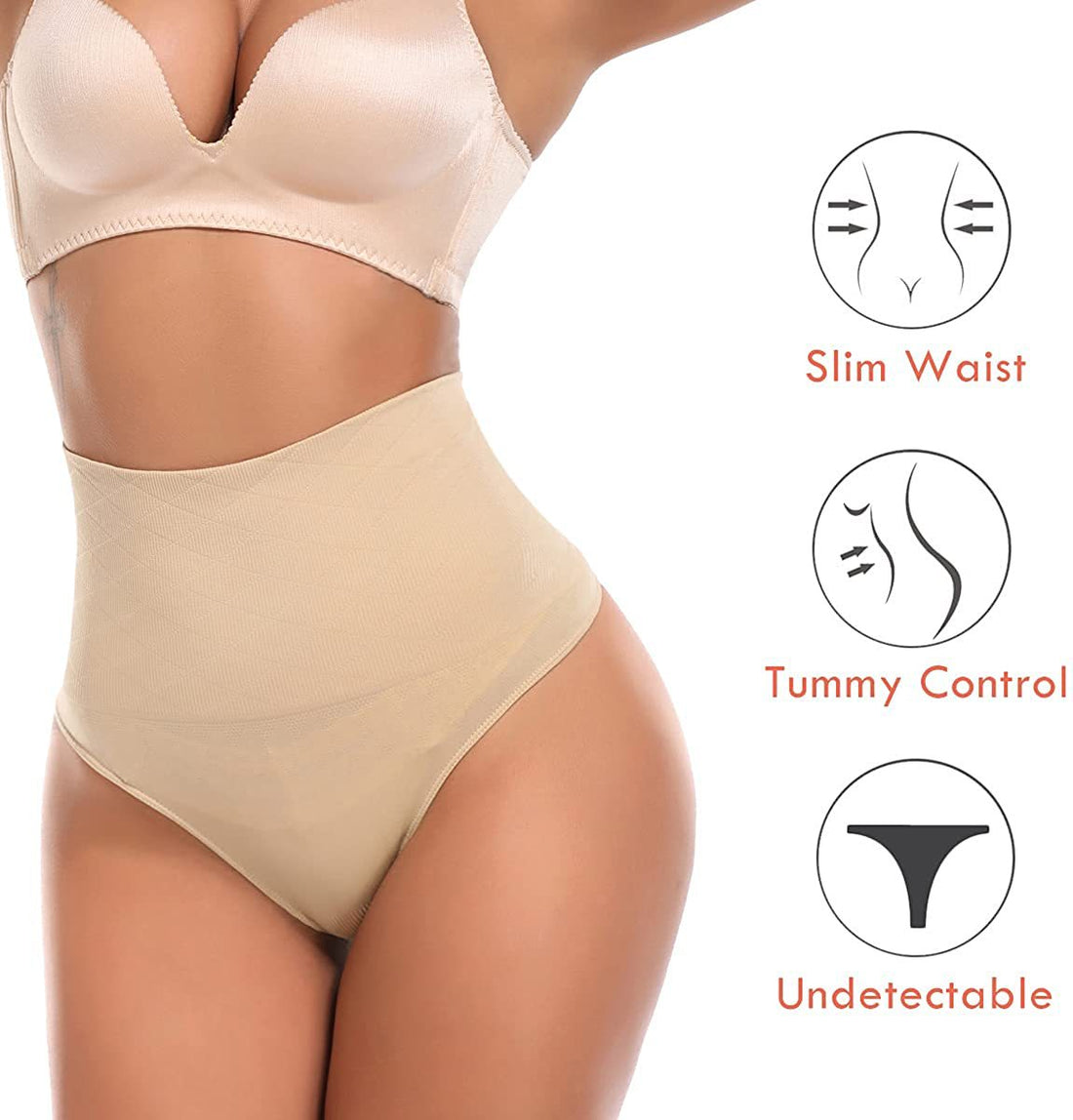Belly Contracting Underwear Women's Strong Waist Shaping Hip Lift Shaping Pants - cas7m