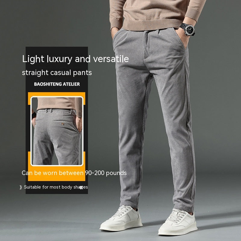 New Korean Style Fashion Elastic Casual Long Pants Men's Pants Spring And Autumn New Men's Jeans Slim Fit Skinny - cas7m
