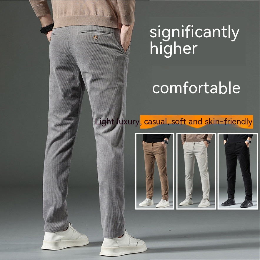 New Korean Style Fashion Elastic Casual Long Pants Men's Pants Spring And Autumn New Men's Jeans Slim Fit Skinny - cas7m