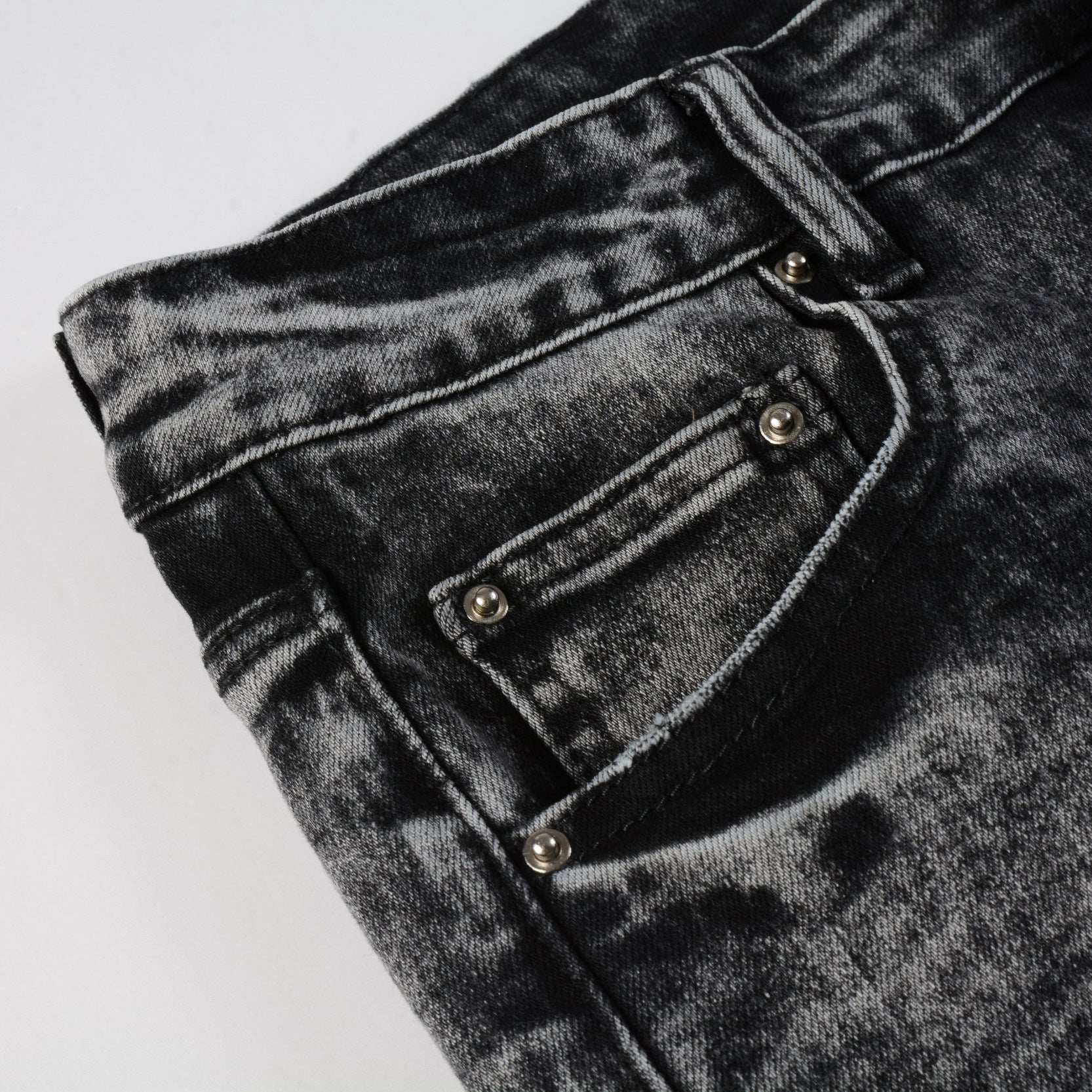 Men's Retro Fried Sand Craft Smoky Gray Stretch Slim Fit Skinny Jeans - cas7m