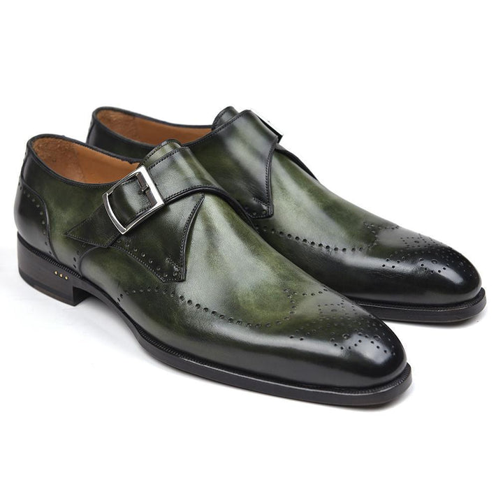 Business Leather Shoes Pointed Toe Gradient Color Men's Formal Shoes - cas7m