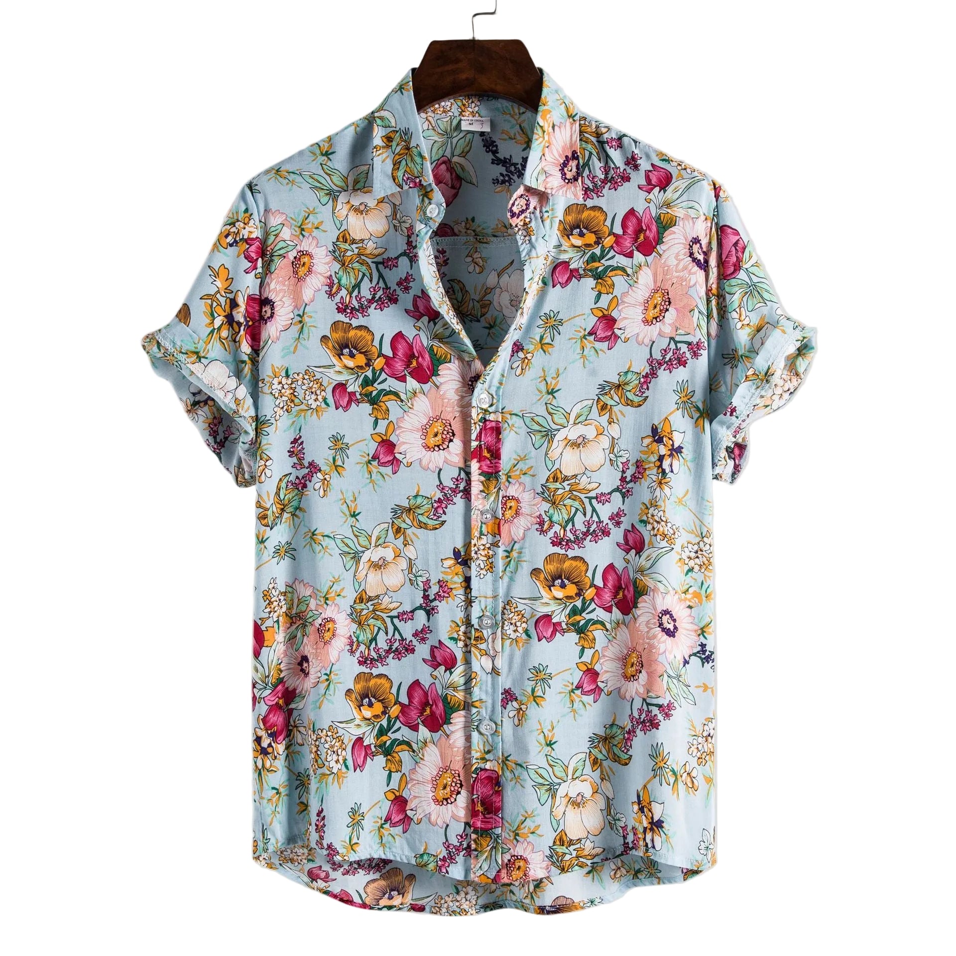 Flower Shirt Series High Quality Short Sleeve Lapel Shirt - cas7m