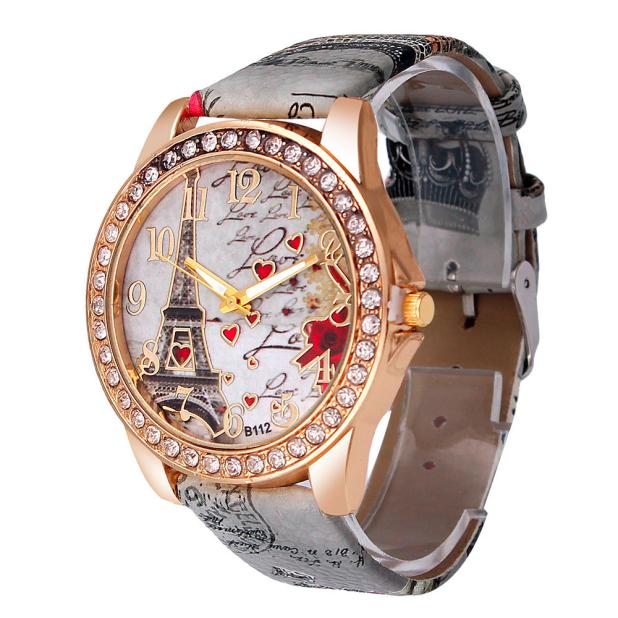 Chic Women's Quartz Watch with PU Leather Strap - Perfect Gift - cas7m
