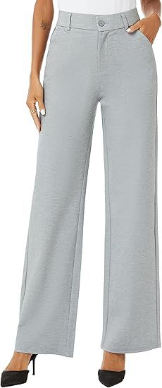 Women's Commuter High-Waisted Wide-Leg Pants - cas7m