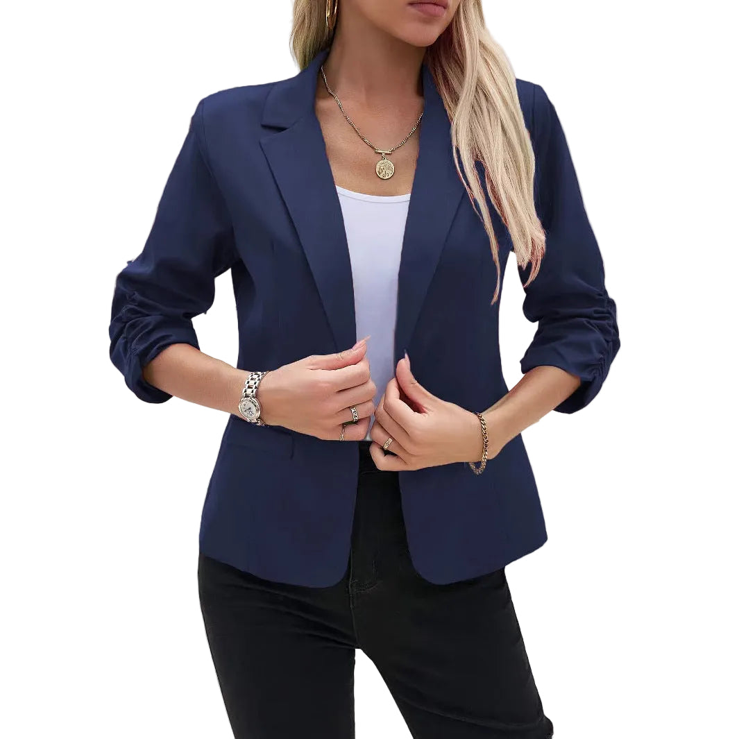 Women's Business Suit Jacket 34 Sleeve Business Casual Jacket - cas7m
