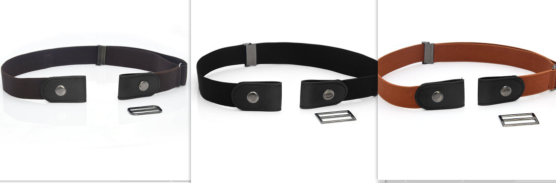 New Slim Elastic Invisible Belt Simple Lazy Belt Fat Elastic Leather - cas7m