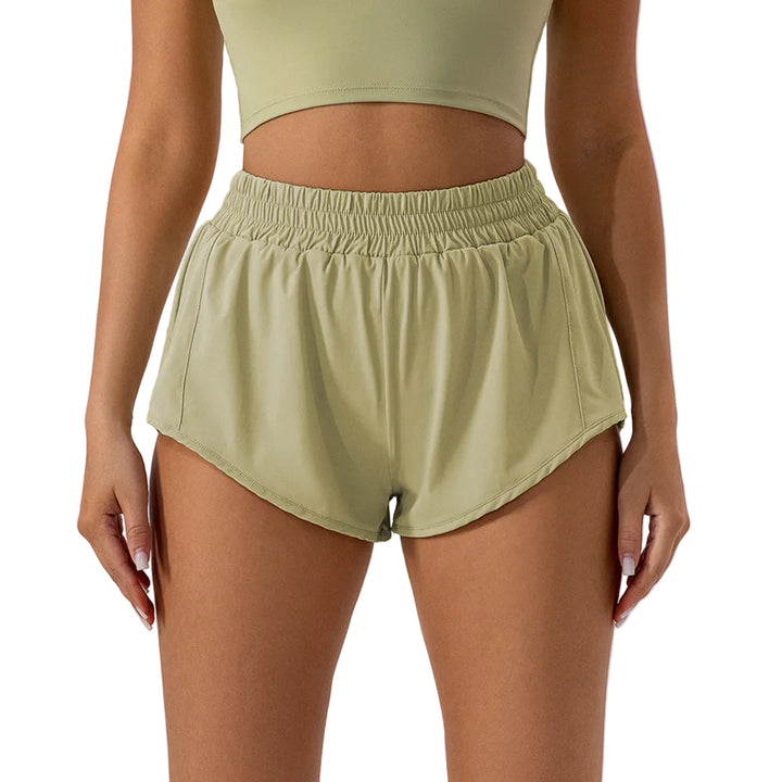 Women's Loose High Waisted Yoga Shorts - cas7m