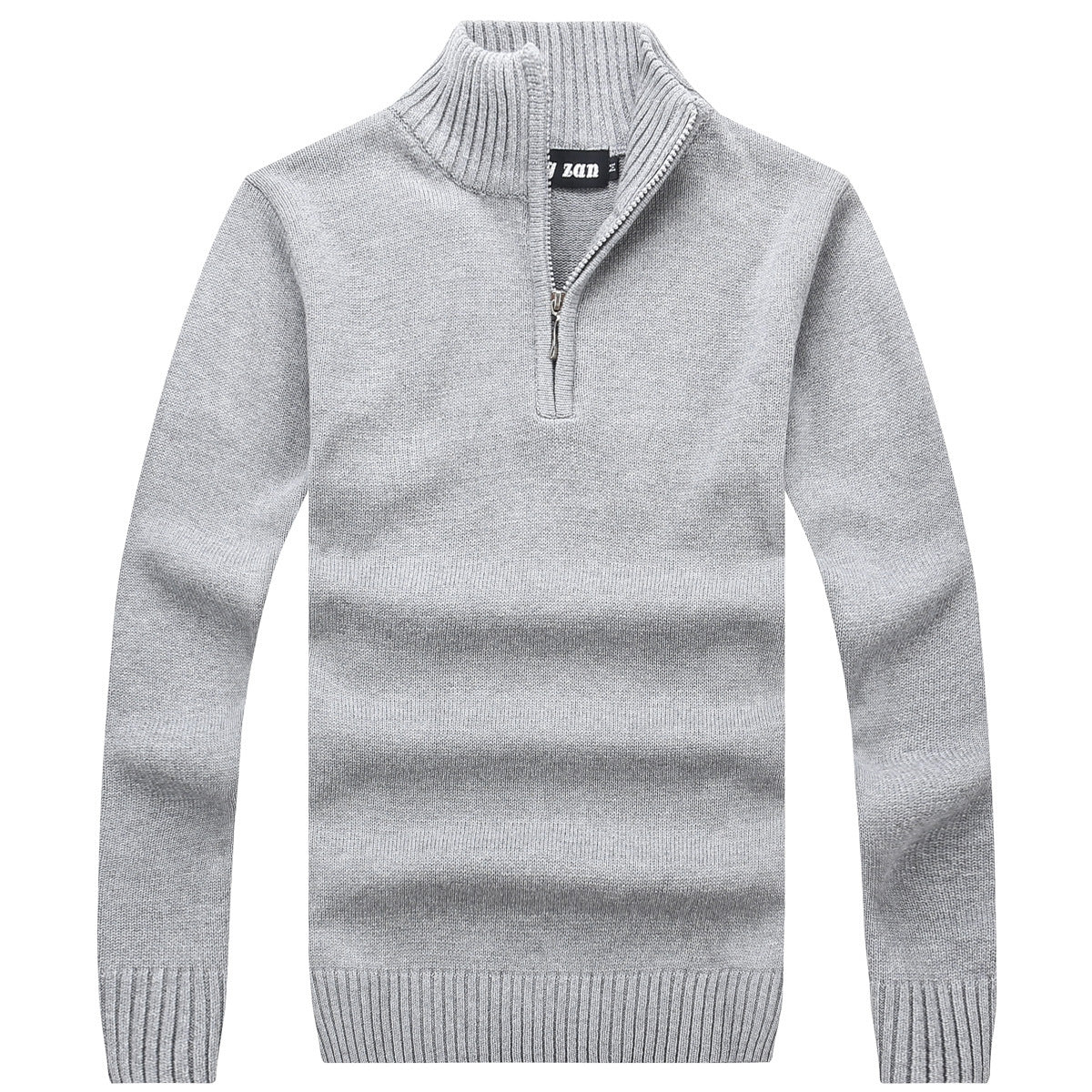 Men's Sweater Korean Style Slim Long-sleeved Casual Knit Sweater Striped Wool Men - cas7m