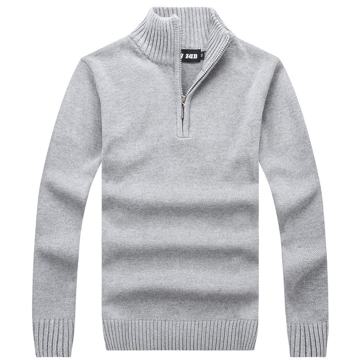 Men's Sweater Korean Style Slim Long-sleeved Casual Knit Sweater Striped Wool Men - cas7m