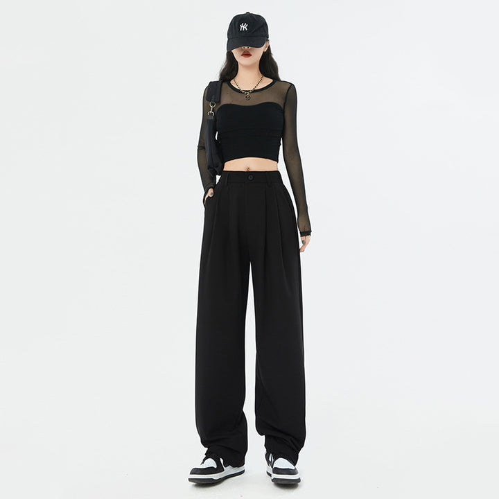 Hot Girl Fashionable Wide Leg Pants Women - cas7m