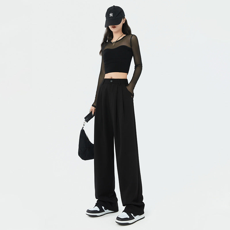 Hot Girl Fashionable Wide Leg Pants Women - cas7m