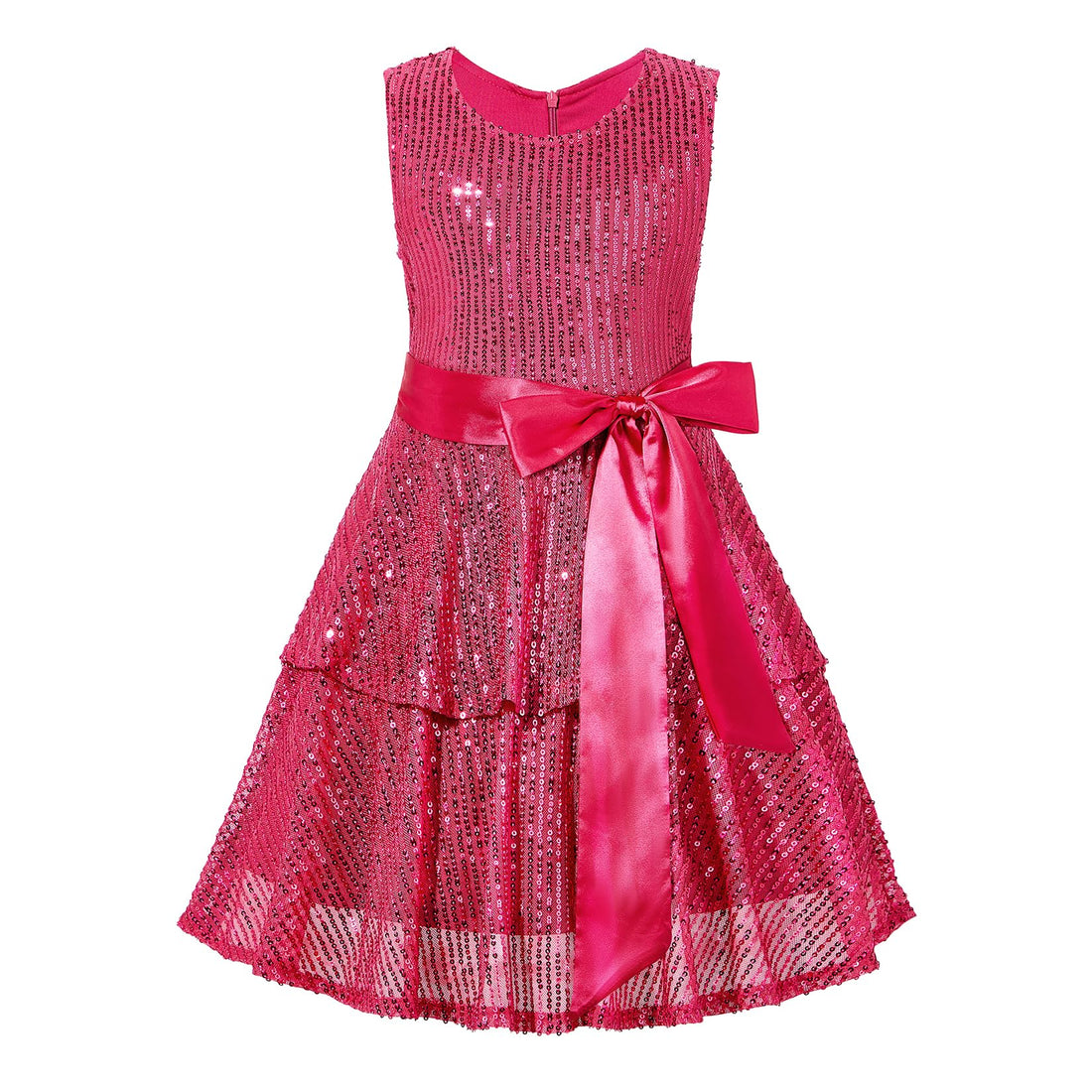 Festive Twirl Girls' Sequin Dress