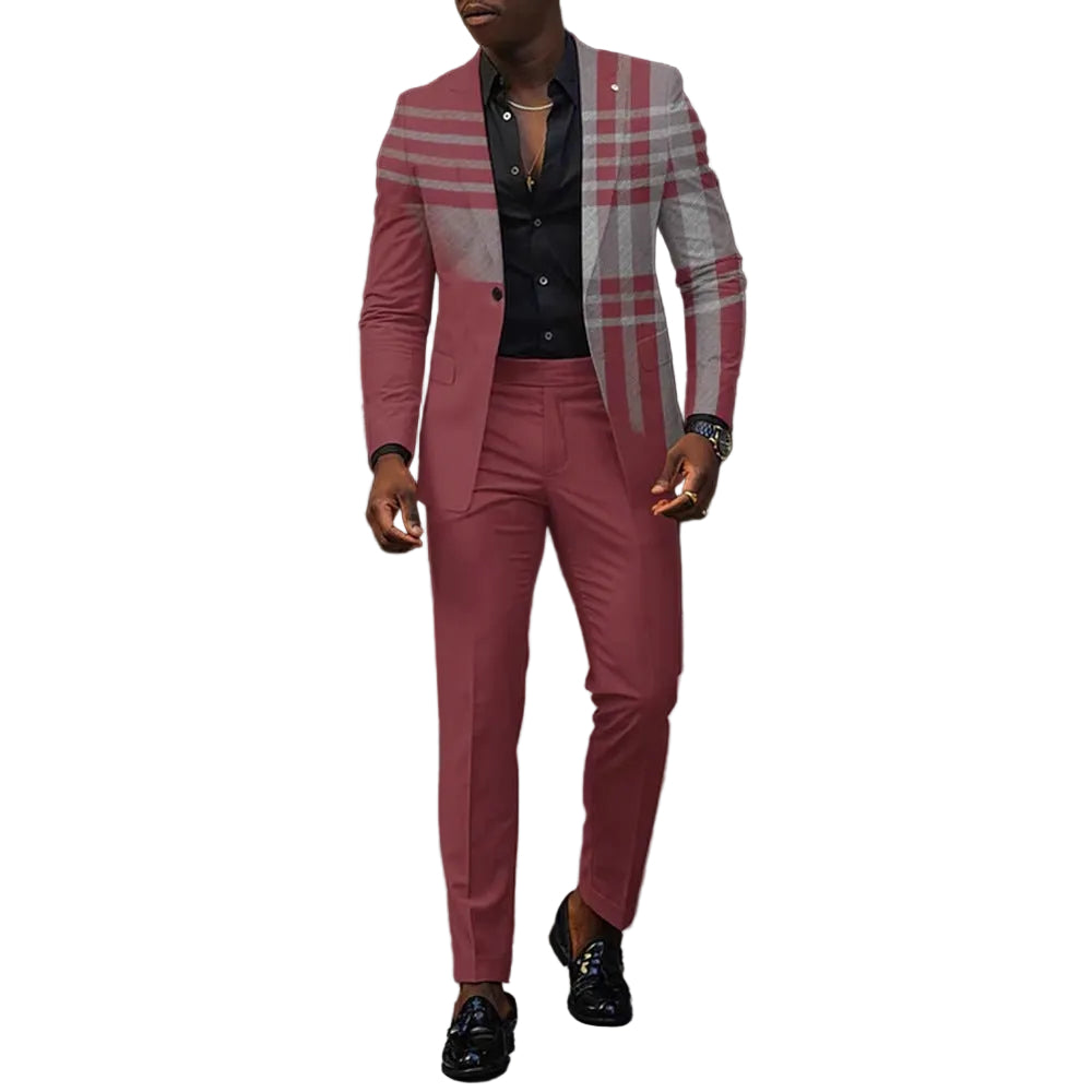Mens New Autumn Slim-Fit Two-Piece Suit - cas7m
