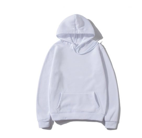 Cotton Fleece Solid Color Hoodie Sweatshirt - cas7m