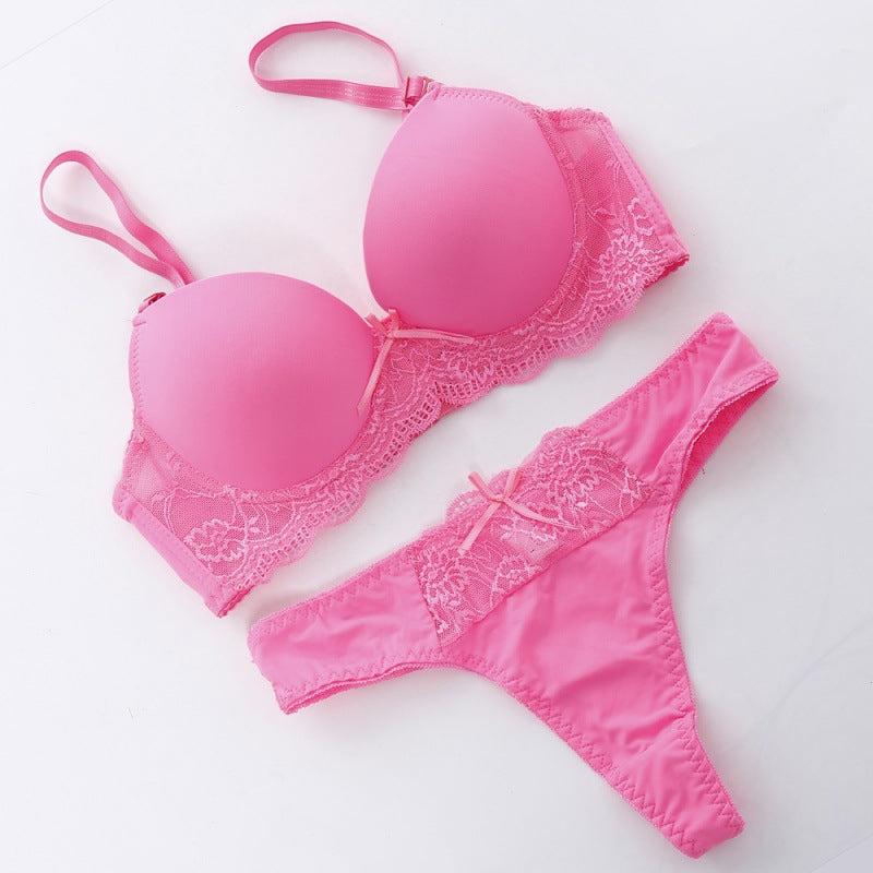 European And American Comfortable Push Up Bra Set - cas7m