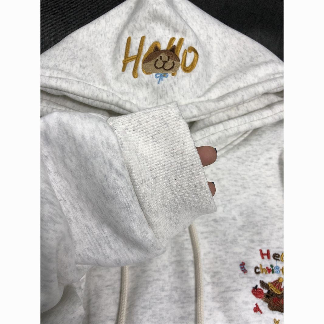 Cute Dachshund Embroidered Hoodie For Women - cas7m
