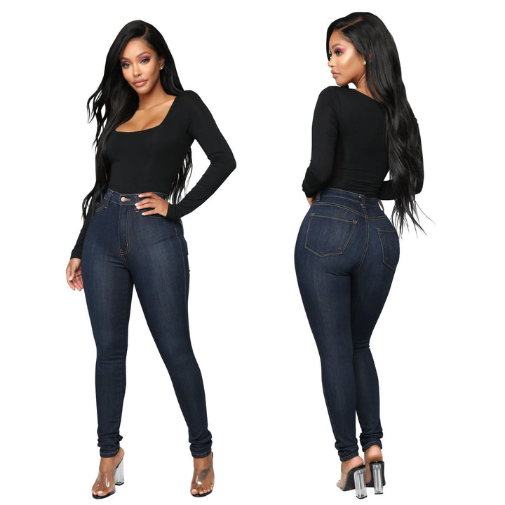 High waist women's jeans - cas7m
