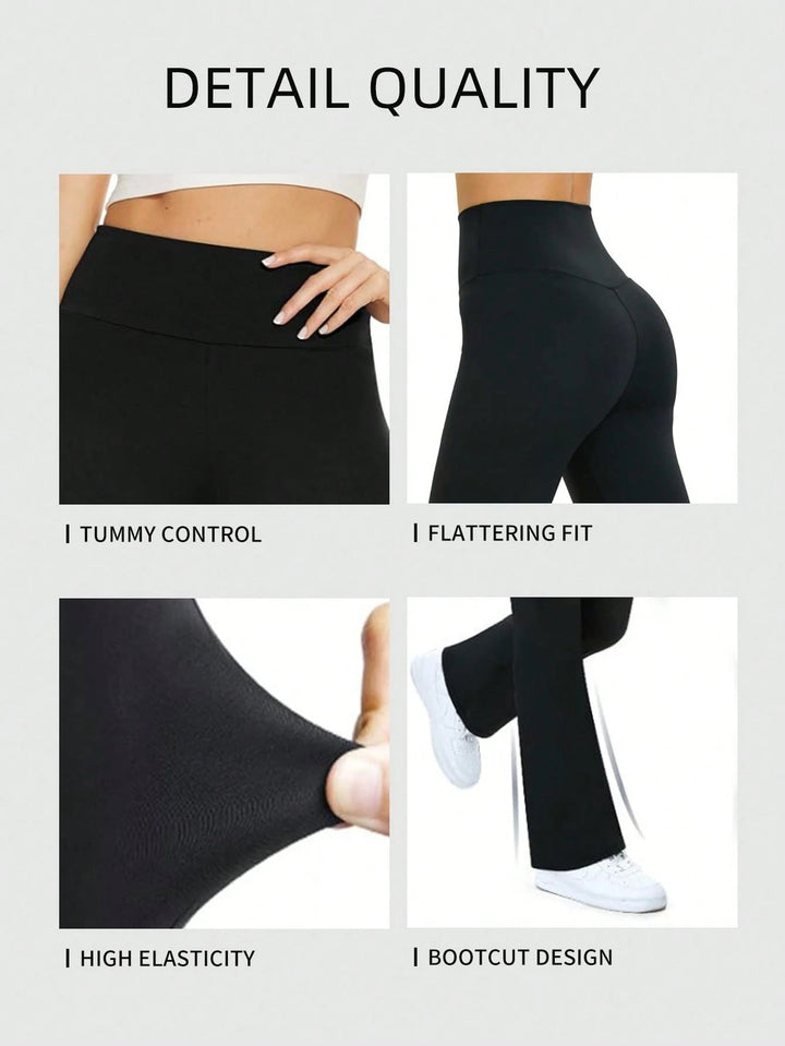 Flare Leggings For Women Yoga Pants High Waisted Flare Leggings Bootcut Casual Yoga Pants - cas7m
