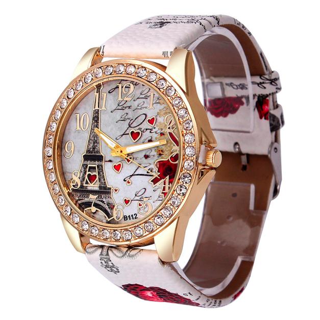 Chic Women's Quartz Watch with PU Leather Strap - Perfect Gift - cas7m