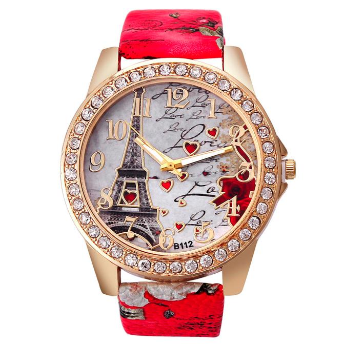 Chic Women's Quartz Watch with PU Leather Strap - Perfect Gift - cas7m