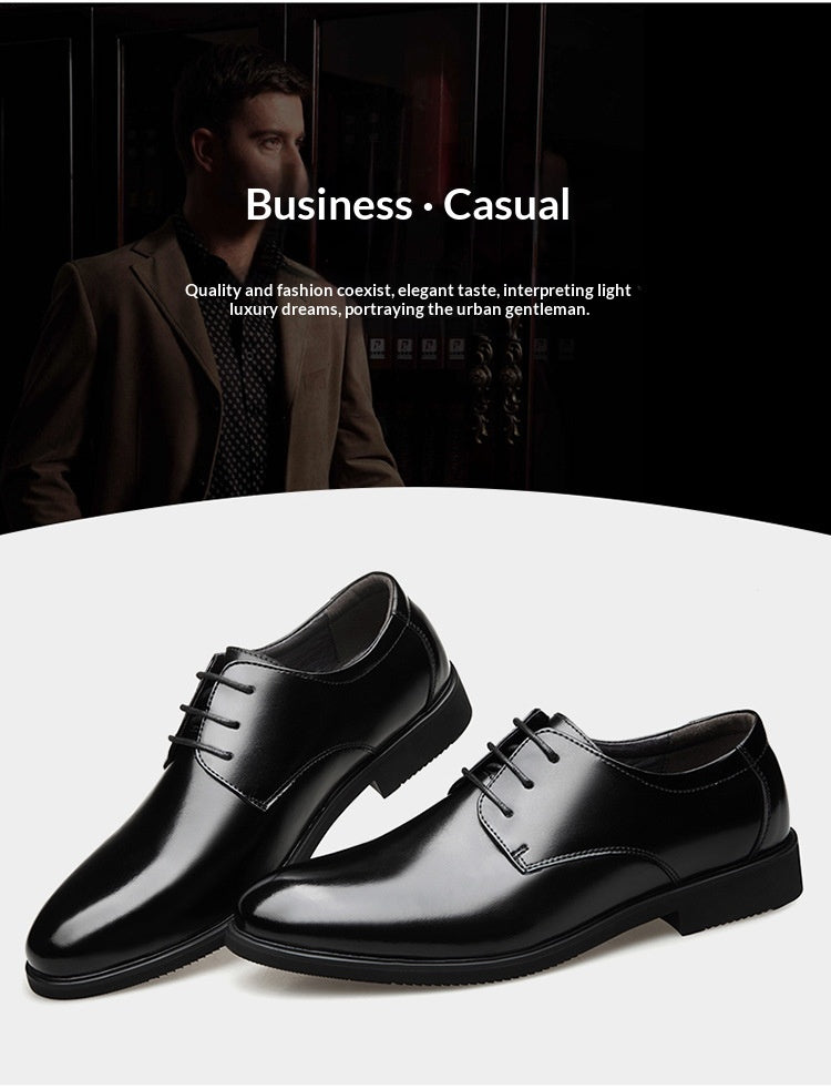 Genuine Leather Business Formal Extra-Large Mens Leather Shoes - cas7m