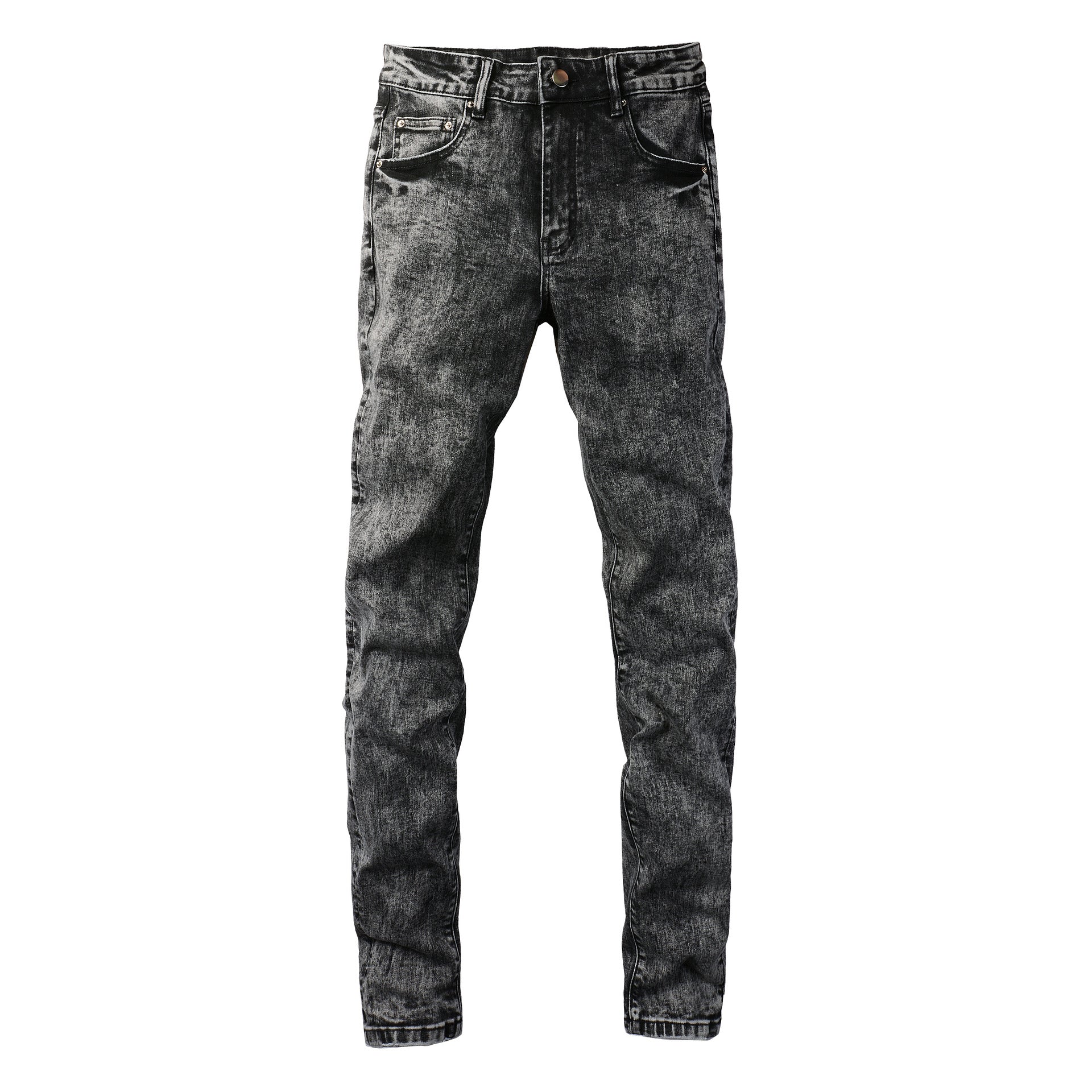 Men's Retro Fried Sand Craft Smoky Gray Stretch Slim Fit Skinny Jeans - cas7m