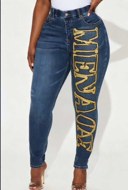 Patchwork Frayed Casual High-waisted Slim-fit Ripped Jeans - cas7m