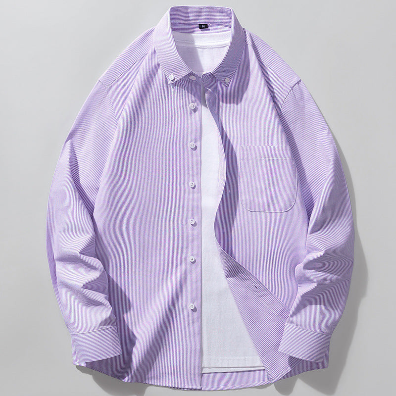 Men's Oxford Long-sleeved Shirt - cas7m