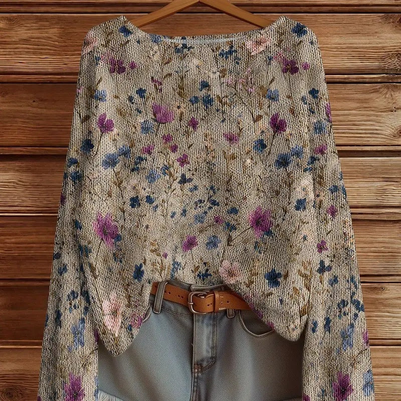 Women's Elegant Long Sleeve Pullover - cas7m