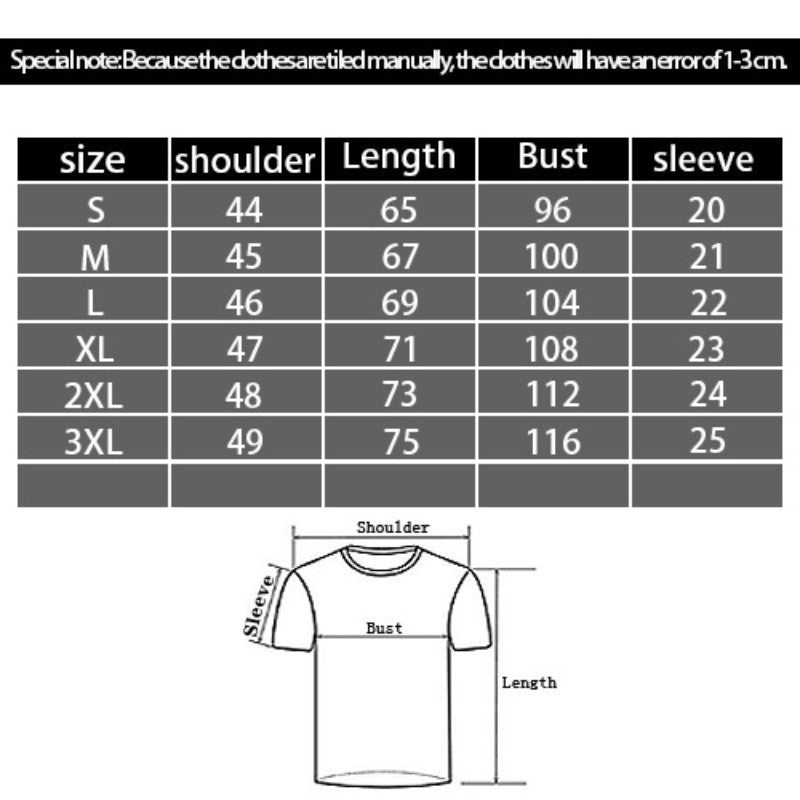 European And American Digital Printing Casual Short-sleeved T-shirt - cas7m