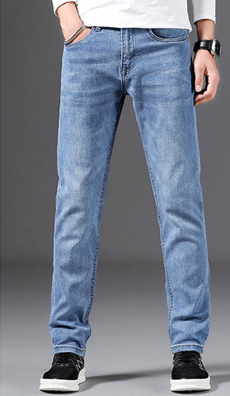 Slim Fit Elastic Straight Jeans For Men - cas7m