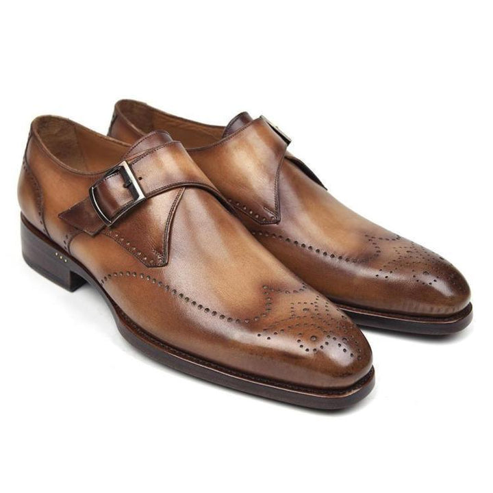 Business Leather Shoes Pointed Toe Gradient Color Men's Formal Shoes - cas7m