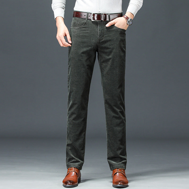 Casual Pants Men's Business Formal Corduroy Straight - cas7m