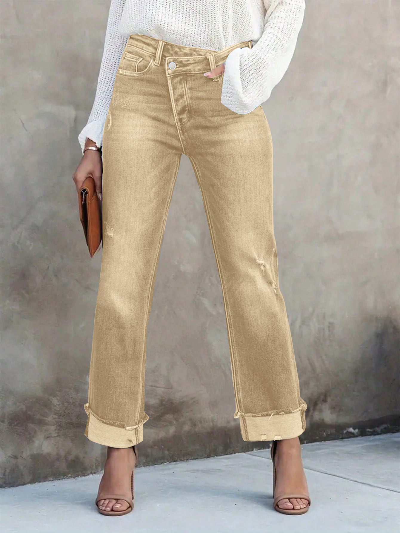 Women's Fashion Individual Casual Loose Jeans - cas7m