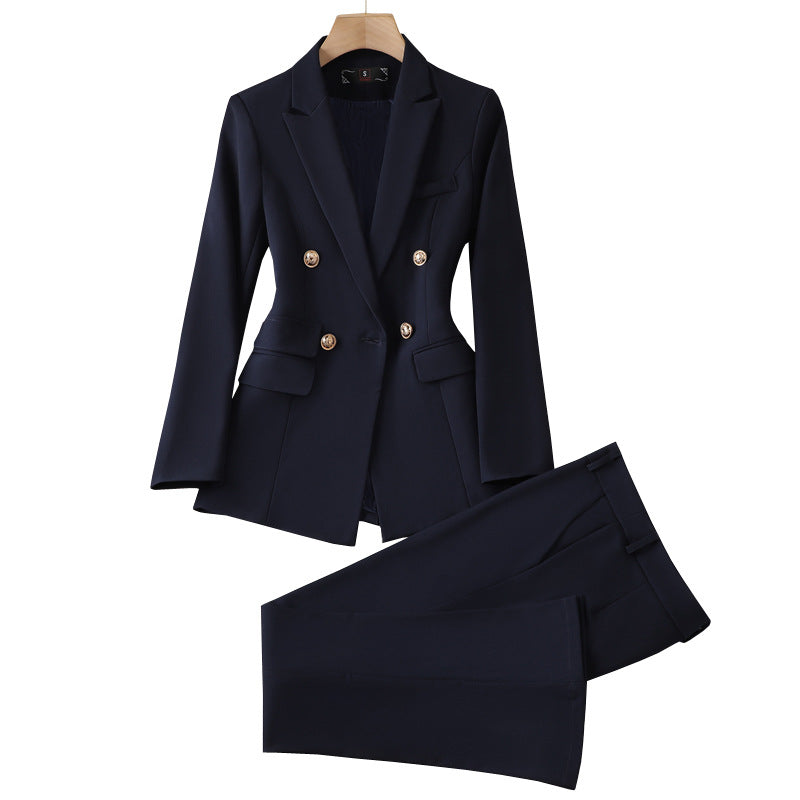 Women's Suit Jacket Bell-bottom Pants Business Suit - cas7m