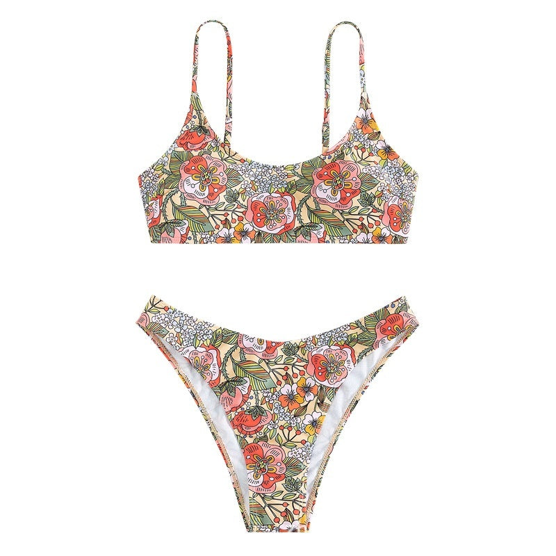 Womens Sexy Two-piece Bikini Swimsuit Set - cas7m