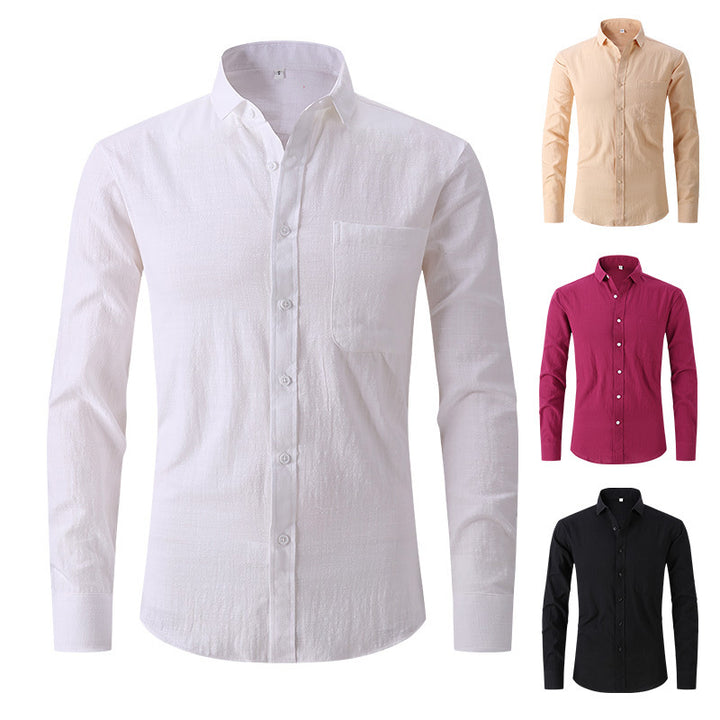 Unisex Cotton Simplicity Solid Color Shirt - S to XXL, 6 Colors - cas7m