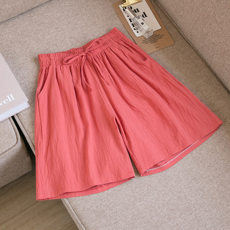 New Cotton And Linen Loose Shorts For Women - cas7m