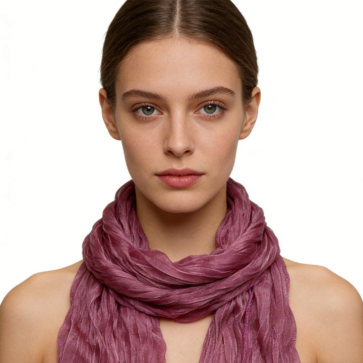 2pcs Minimalist Layering Scarf,Ultra Skinny Width Office Appropriate Subtlety For Women Men - cas7m