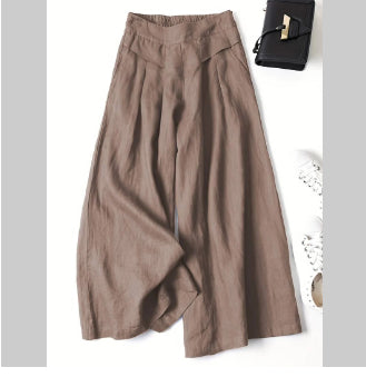 Women's High Waist Thin Slim Ninth Pants - cas7m