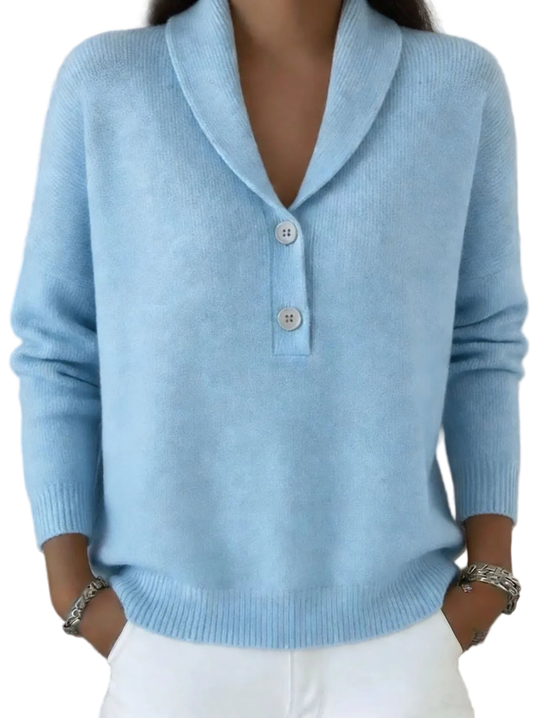 New Fallwinter Solid-color Polo-neck Casual Chic Womens Wear - cas7m