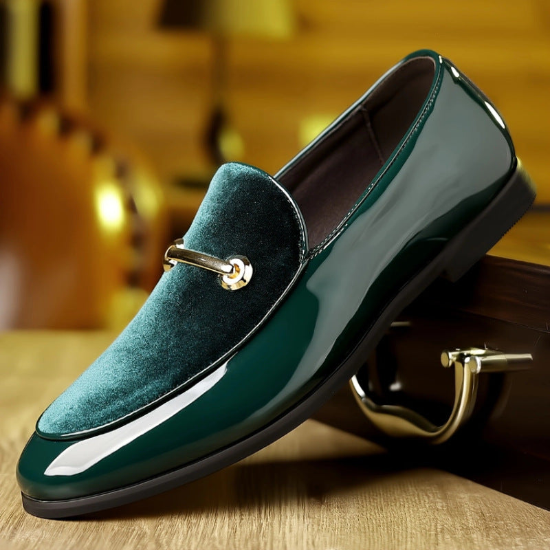 Elegant Plus Size Men's Leather Shoes with Vibrant Details - cas7m