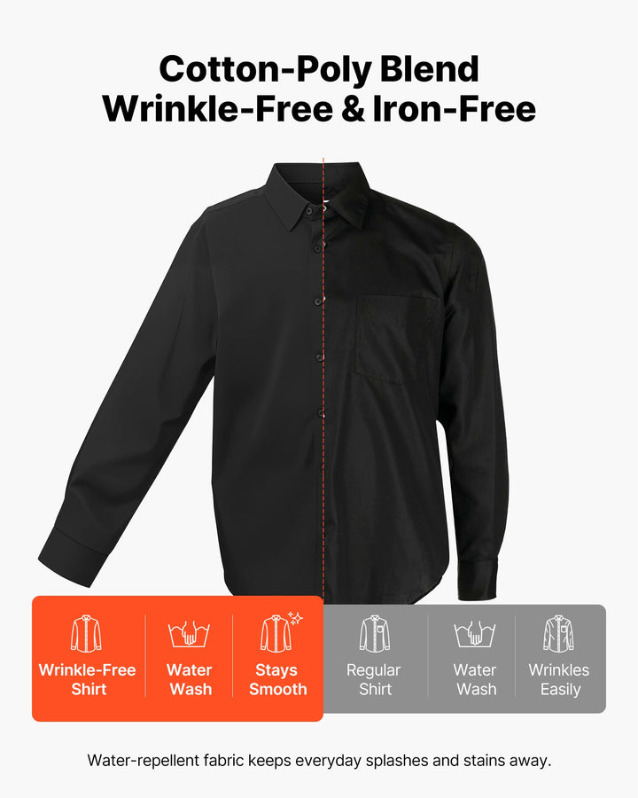 Men's Premium Stretch Cotton Shirt – Wrinkle-Free, Tailored Fit - cas7m