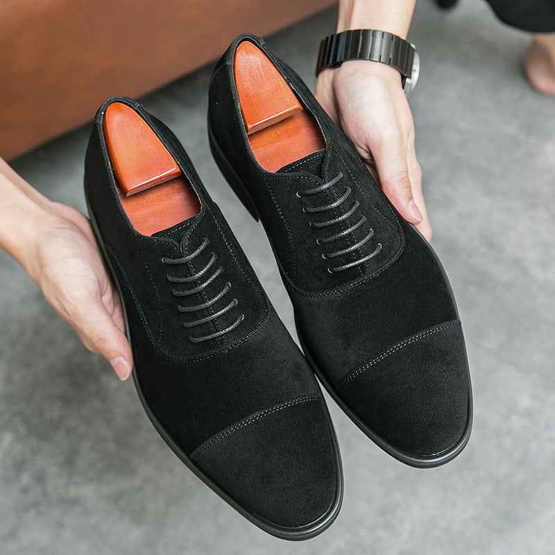 Frosted Business Casual Leather Shoes - cas7m