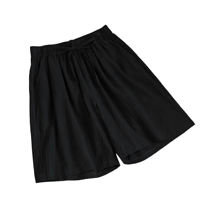 New Cotton And Linen Loose Shorts For Women - cas7m